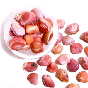 Tumbled Rare Apricot Agate Stone